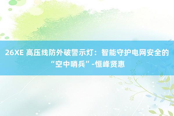 26XE 高压线防外破警示灯：智能守护电网安全的“空中哨兵”-恒峰贤惠